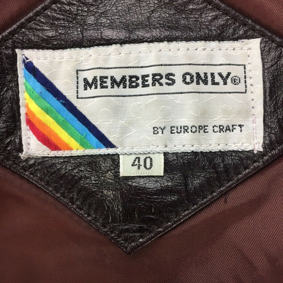 VTG 80s 40 Members Only Leather Cafe Racer Bomber - Picture 6 of 8